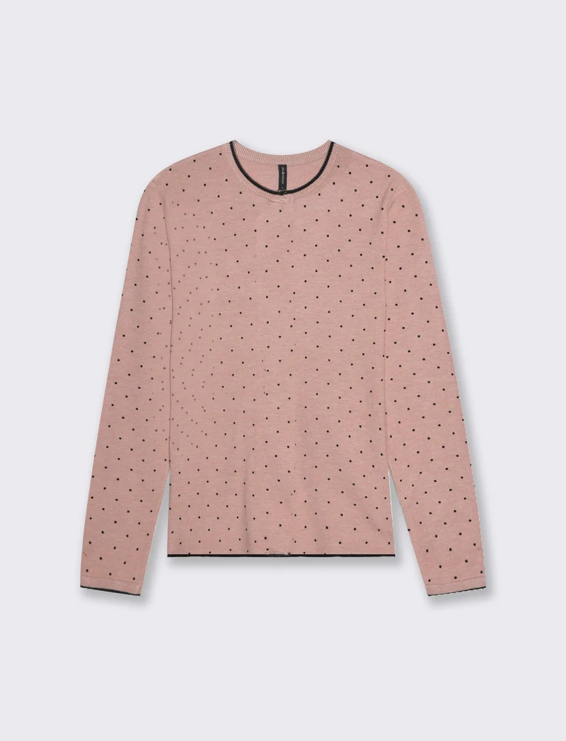 PULLOVER STAMPATO - Rosa antico