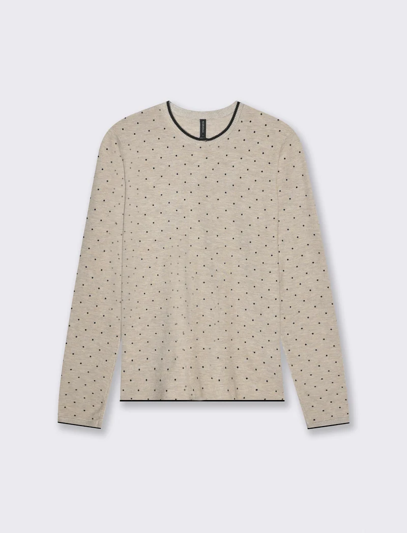 PULLOVER STAMPATO - Beige grano