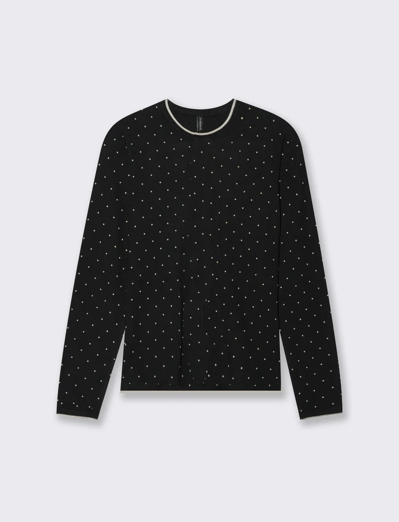 PULLOVER STAMPATO - Nero