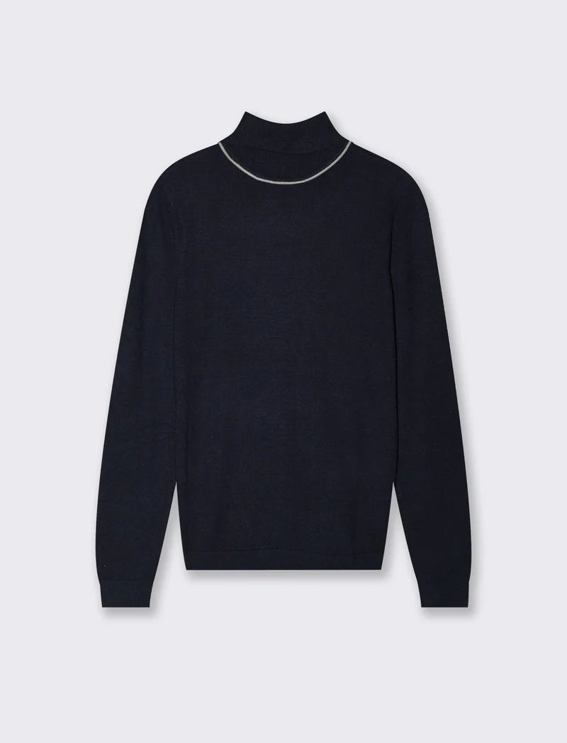 PULLOVER BASICO - Blu