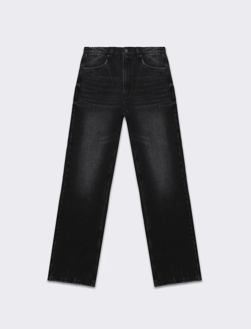 Jeans wide leg da donna - Nero