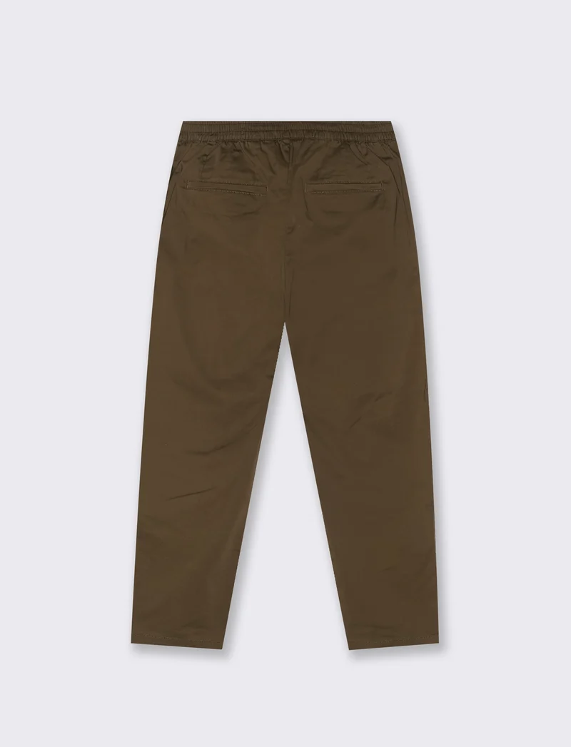 PANTALONI CHINO RELAXED TESSUTO PREMIUM - Grigio fango