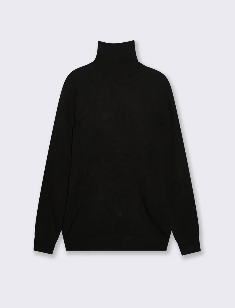 MAGLIA COLLO ALTO BASIC - Nero