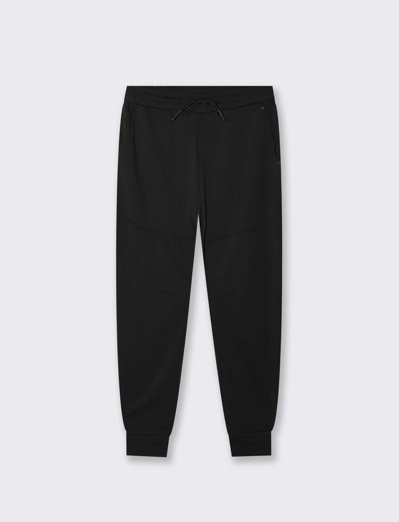 PANTALONI SPORTIVI IN INTERLOCK: - Nero