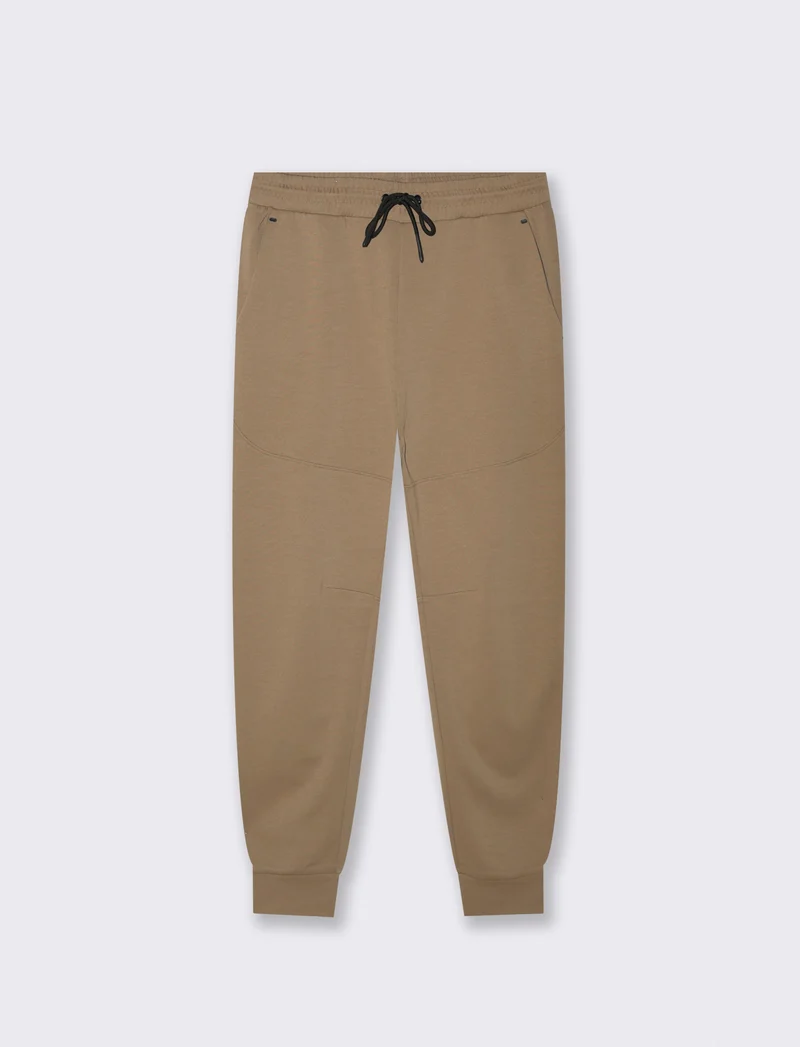 PANTALONI SPORTIVI IN INTERLOCK: - Grigio tortora
