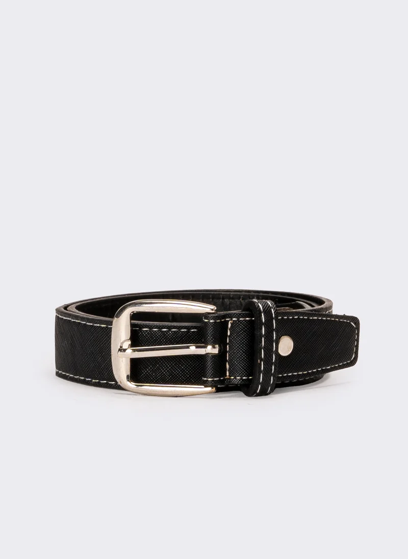 Cintura bambino in saffiano - Blu