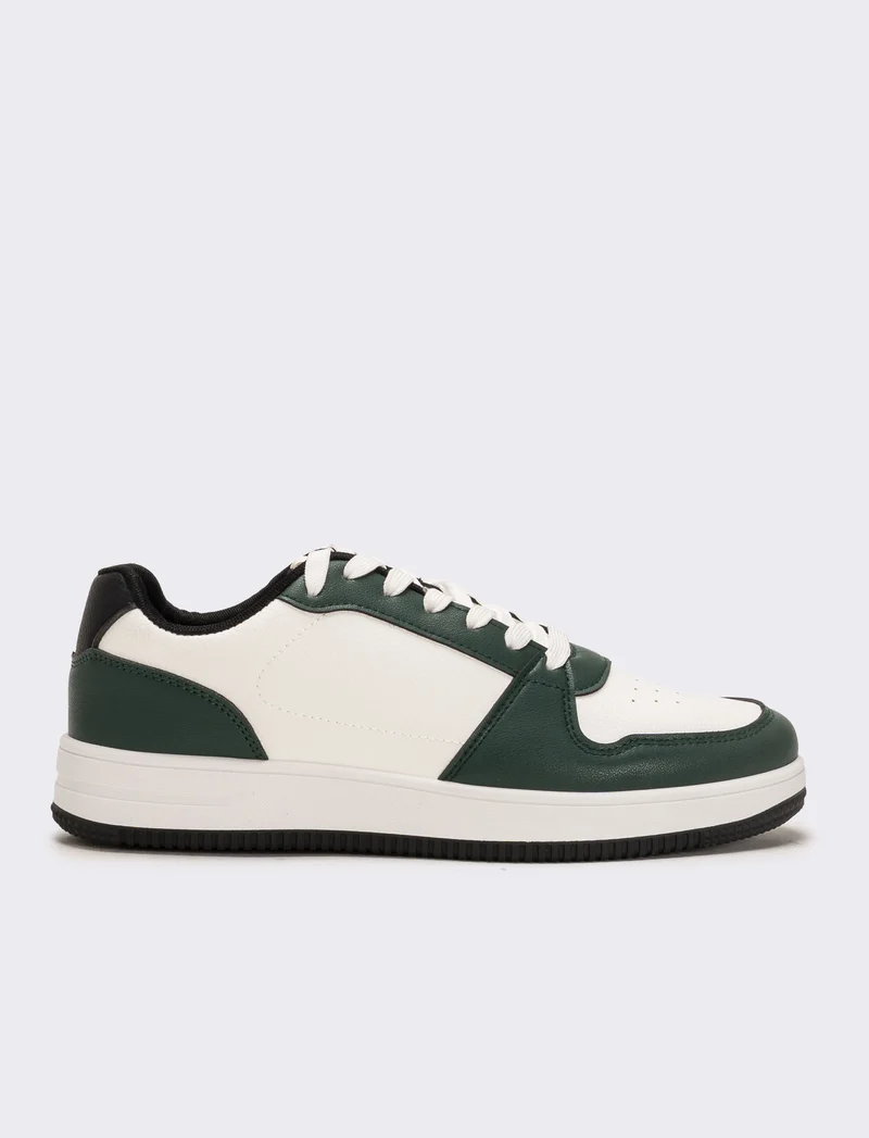 Sneakers con inserti a contrasto da uomo - Verde