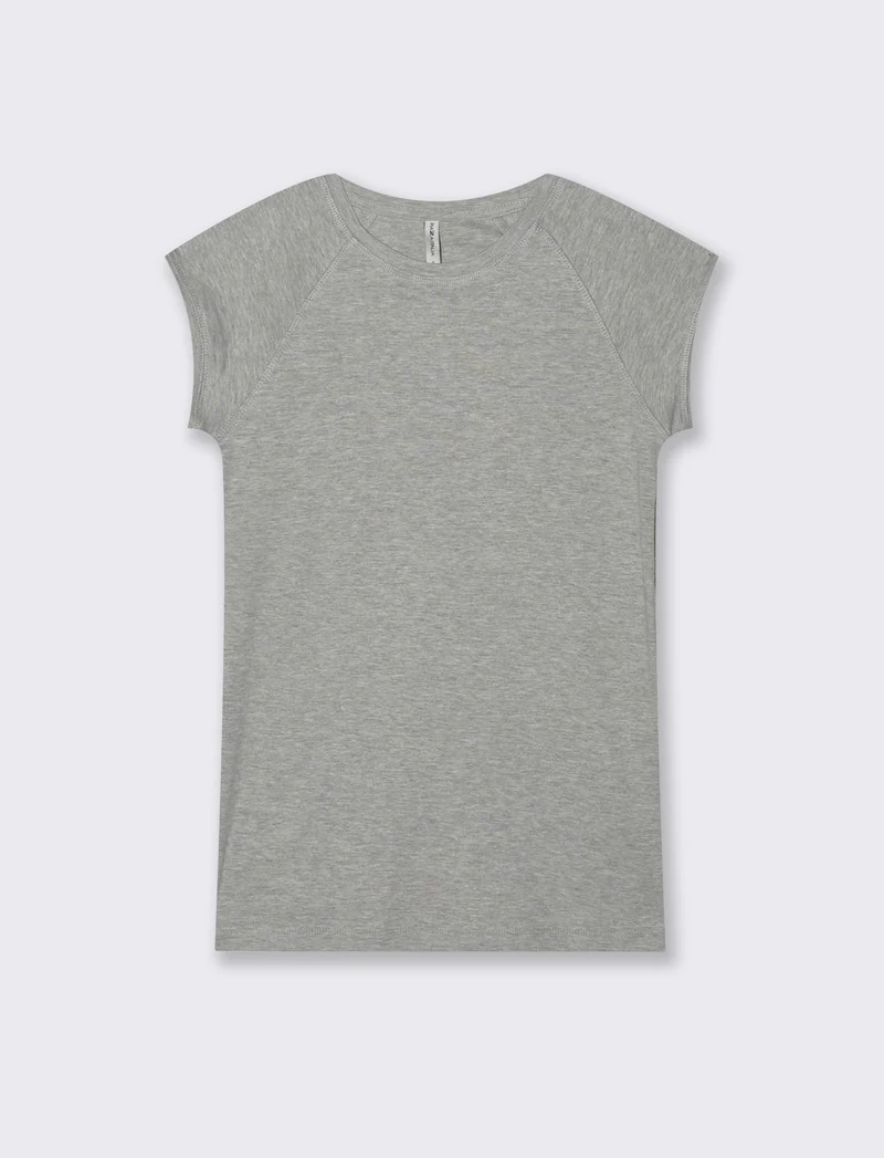 T-shirt basica da donna - Grigio mel.