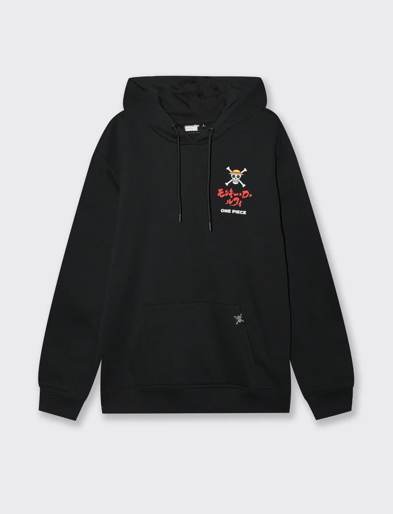 FELPA STAMPA ONE PIECE - Nero