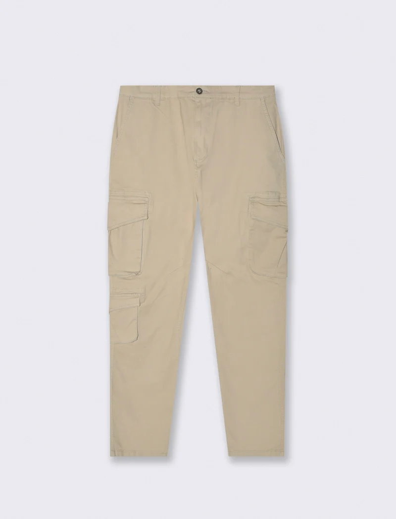 PANTALONI CARGO FIT - Beige