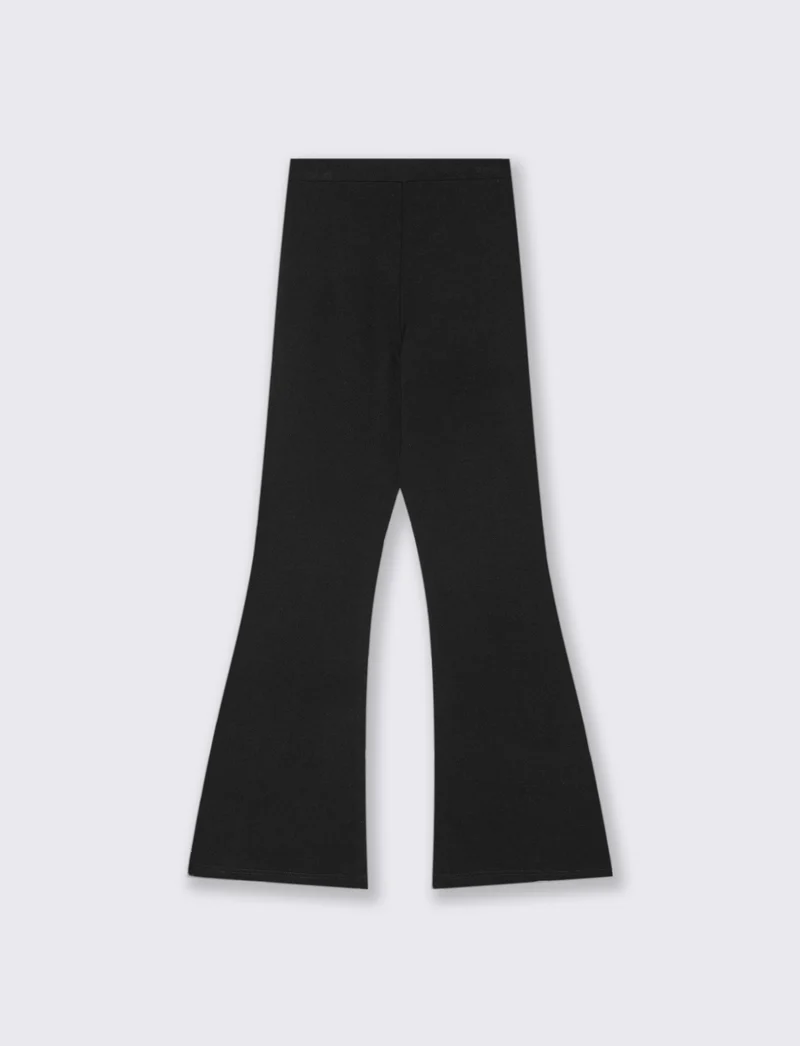 PANTALONE FLARE IN PUNTO MILANO - Nero