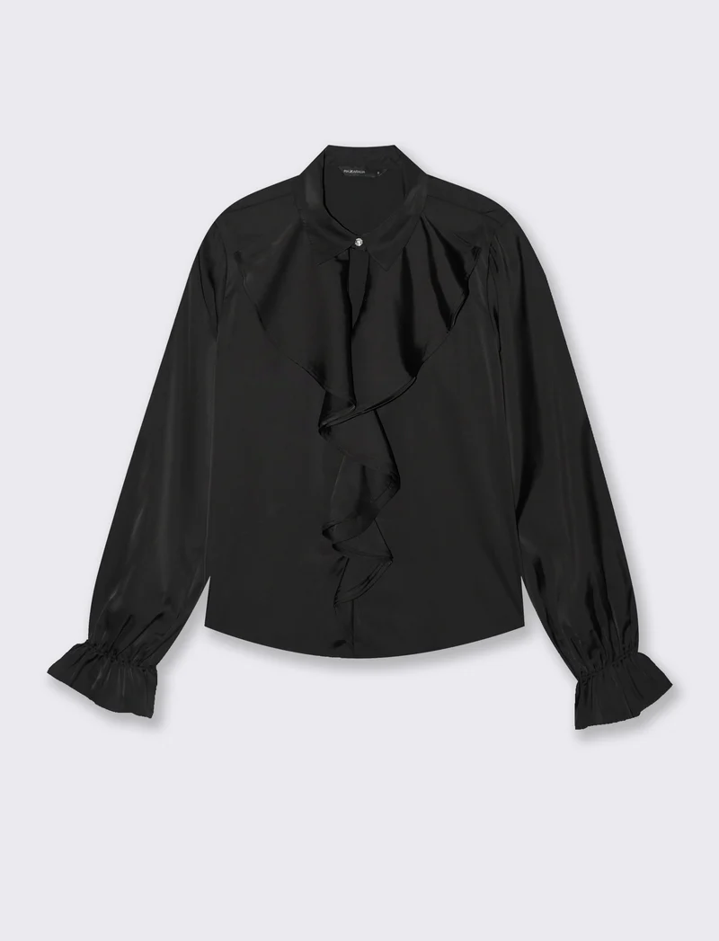 CASACCA CON ROUCHES - Nero
