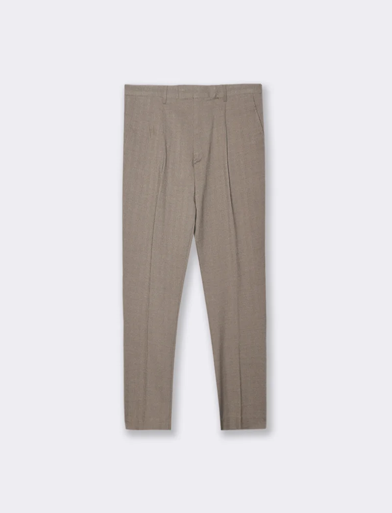 PANTALONI STRUTTURATI DA COMPLETO FORMAL FIT: - Grigio tortora