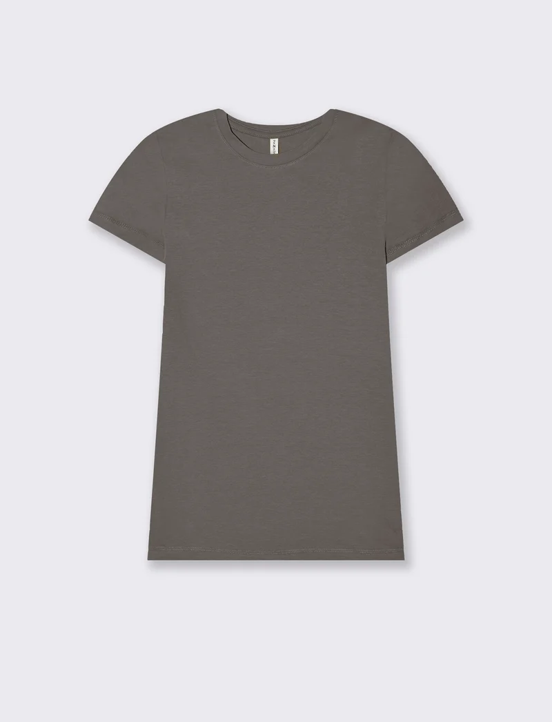 T-shirt basica da donna - Grigio piombo