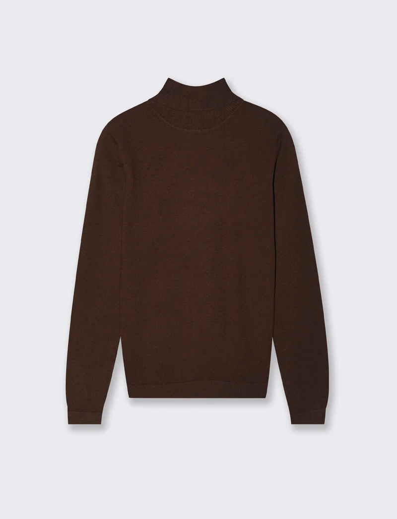 PULLOVER BASICO - Marrone cioccolato