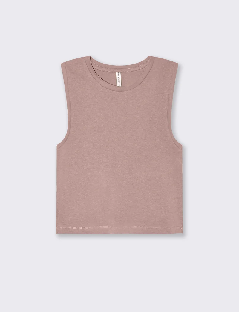 Top canottiera crop da donna - Rosa antico