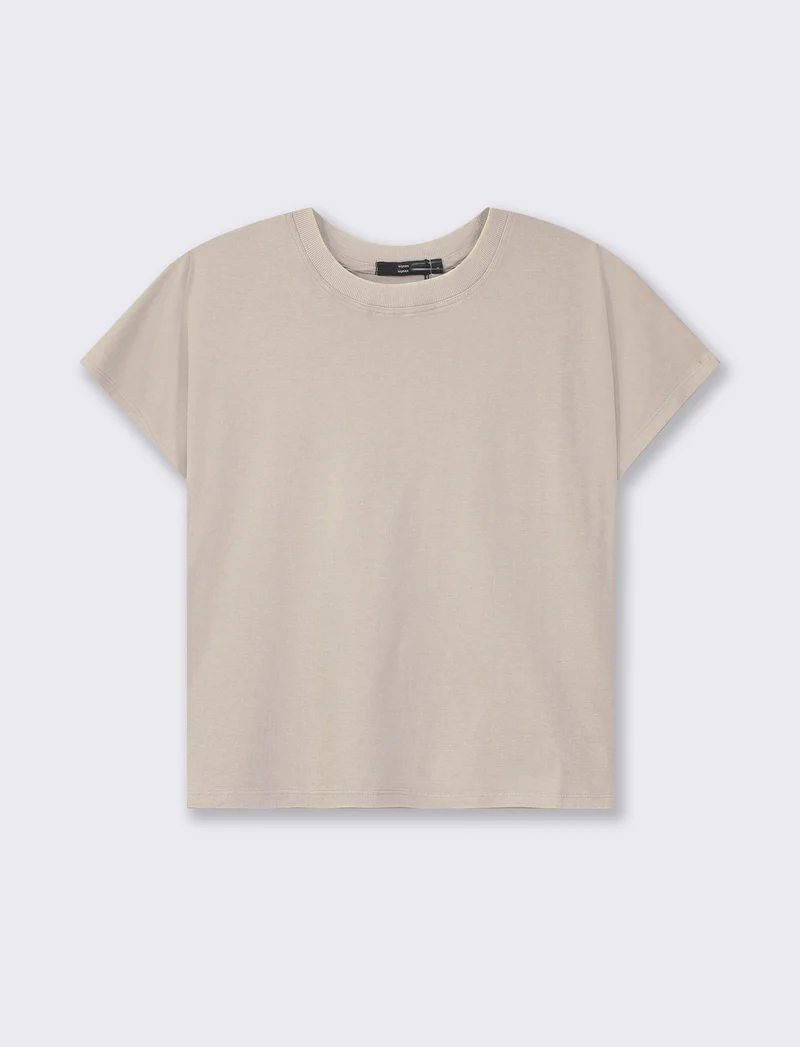 T- shirt mezza manica in jersey da donna - Bianco perla