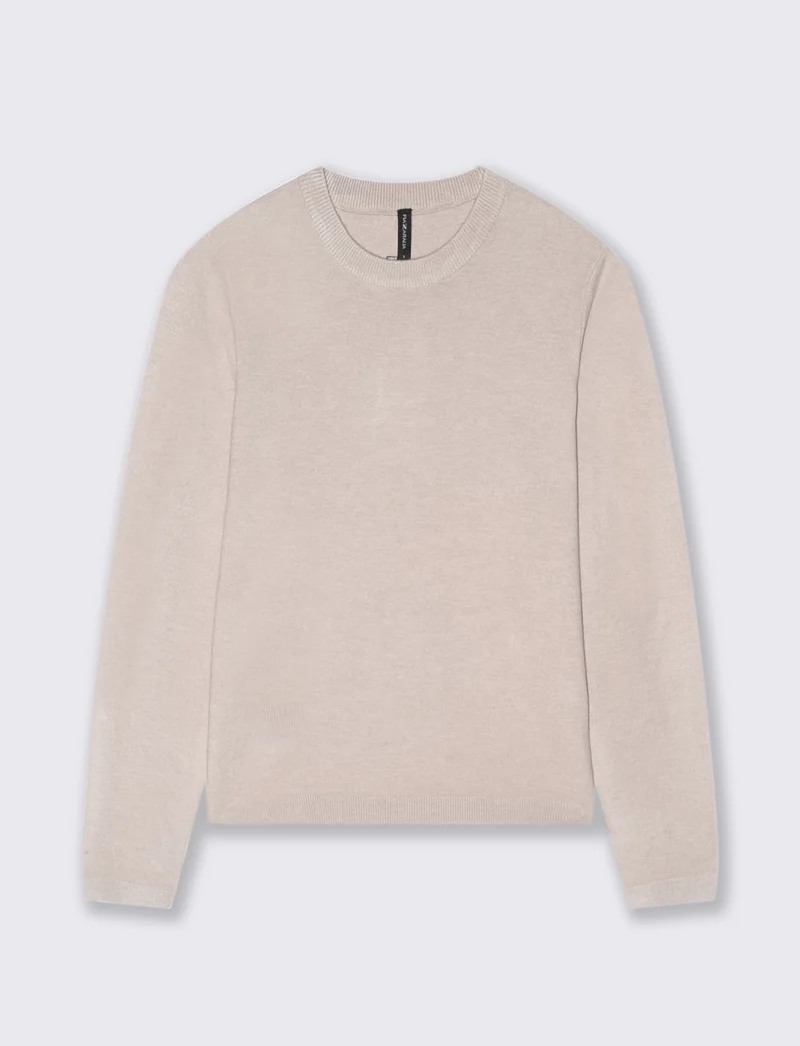 PULLOVER BASICO - Sabbia
