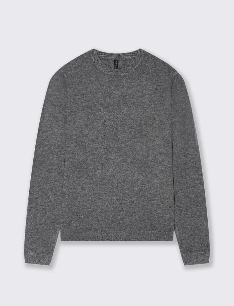 PULLOVER BASICO - Grigio scuro