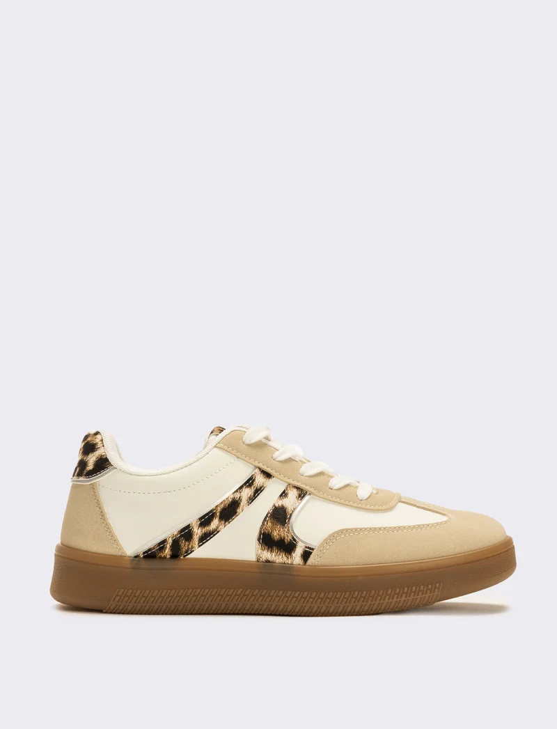 Sneakers con inserti da donna - Bianco
