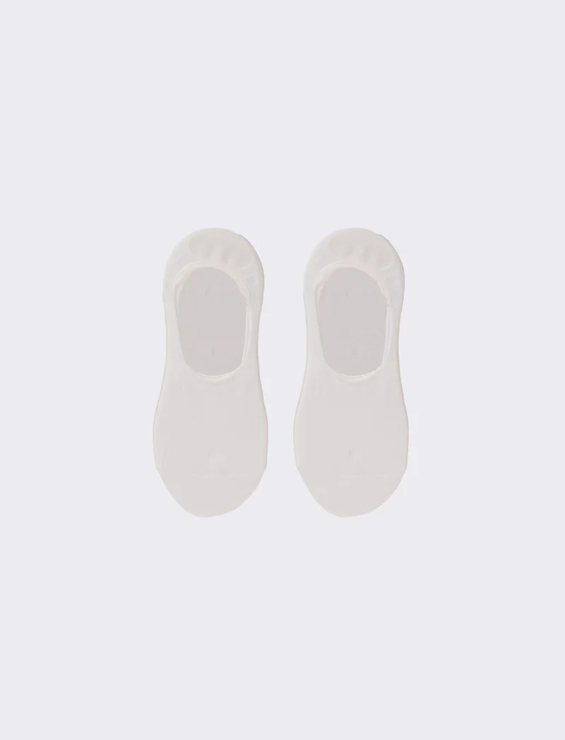Calzino uomo ballerina 2 paia - Bianco