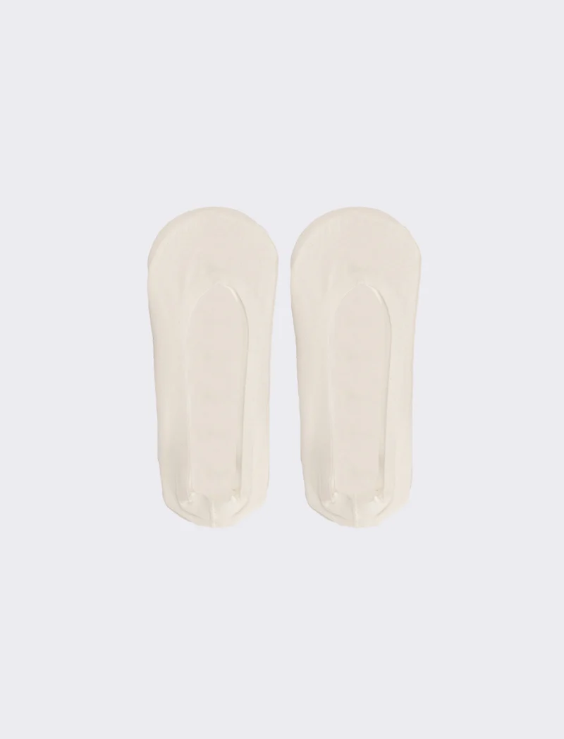 Calzini ballerina donna 2 paia - Bianco