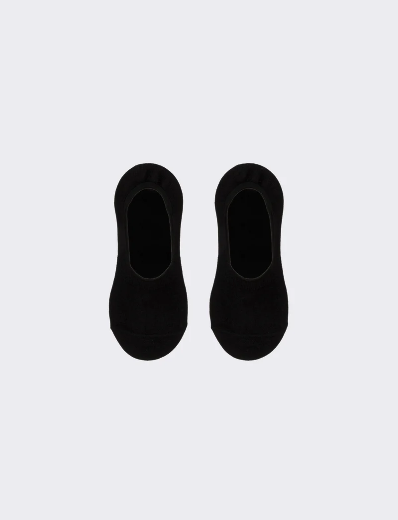 Calzino uomo ballerina 2 paia - Nero