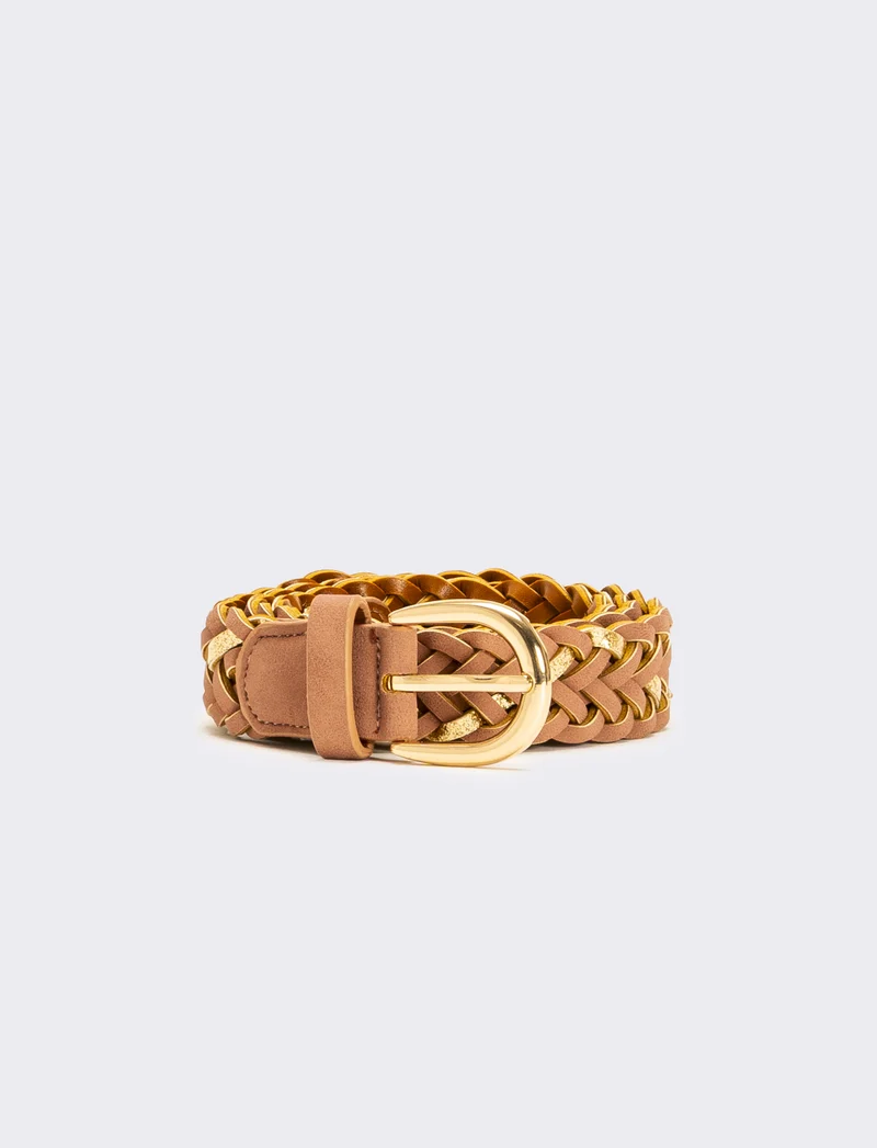 Cintura bambina intreccio con glitter - Rosa