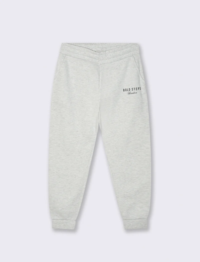 PANTALONI JOGGER IN FELPA BAGGY FIT - Grigio mel.