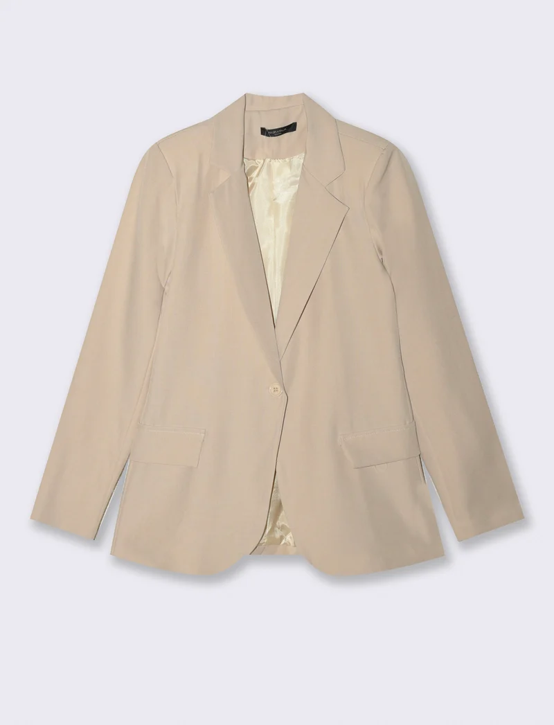 BLAZER MONOPETTO - Beige