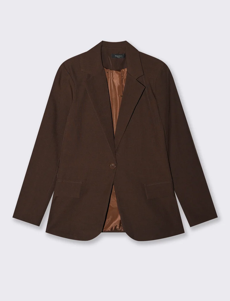 BLAZER MONOPETTO - Moro