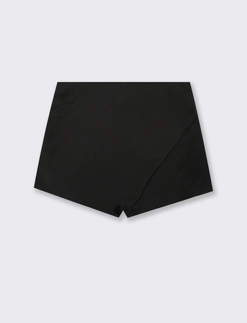 SHORT CON PANNELLO DAVANTI - Nero