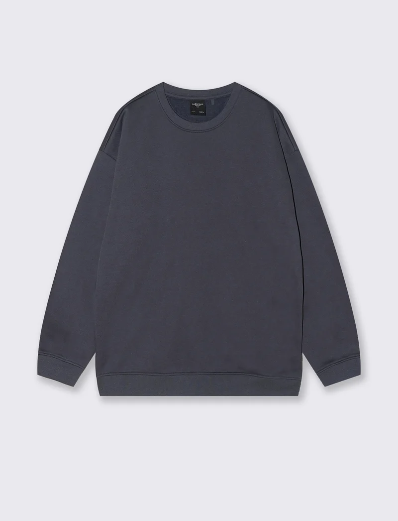 FELPA BASIC GIROCOLLO RELAXED FIT - Avion