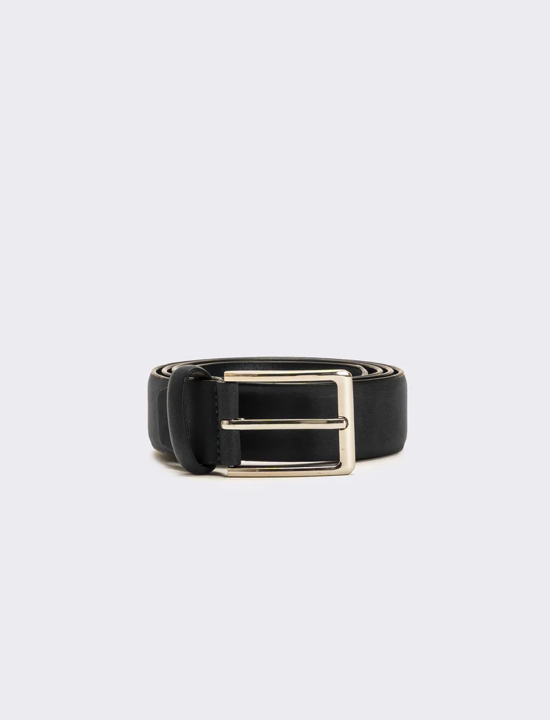 Cintura uomo in suede senza cuciture - Nero