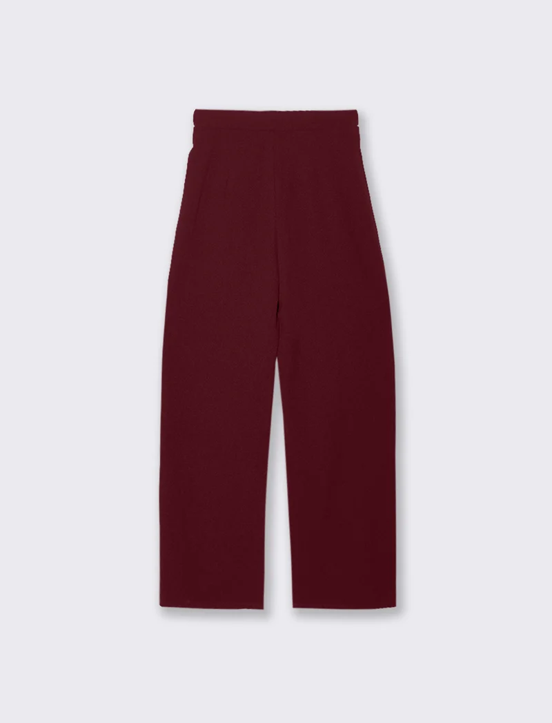 PANTALONE CON FIBIA E PENCE - Vinaccia