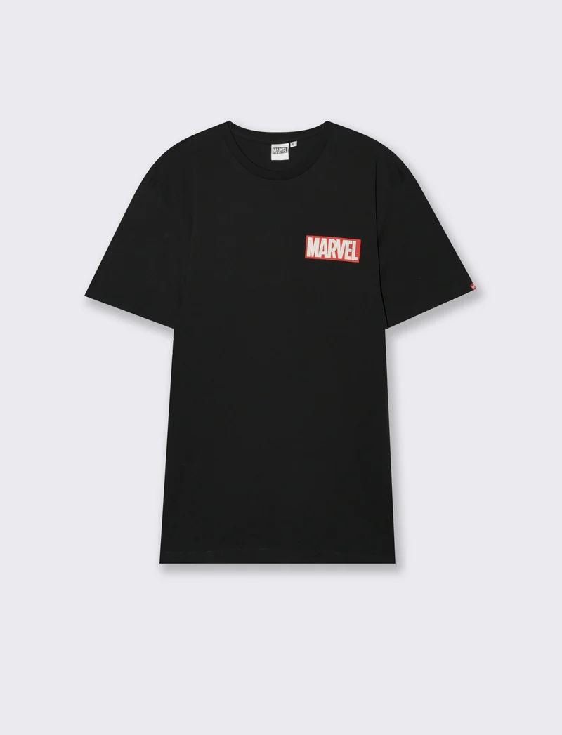 T-SHIRT STAMPA MARVEL - Nero
