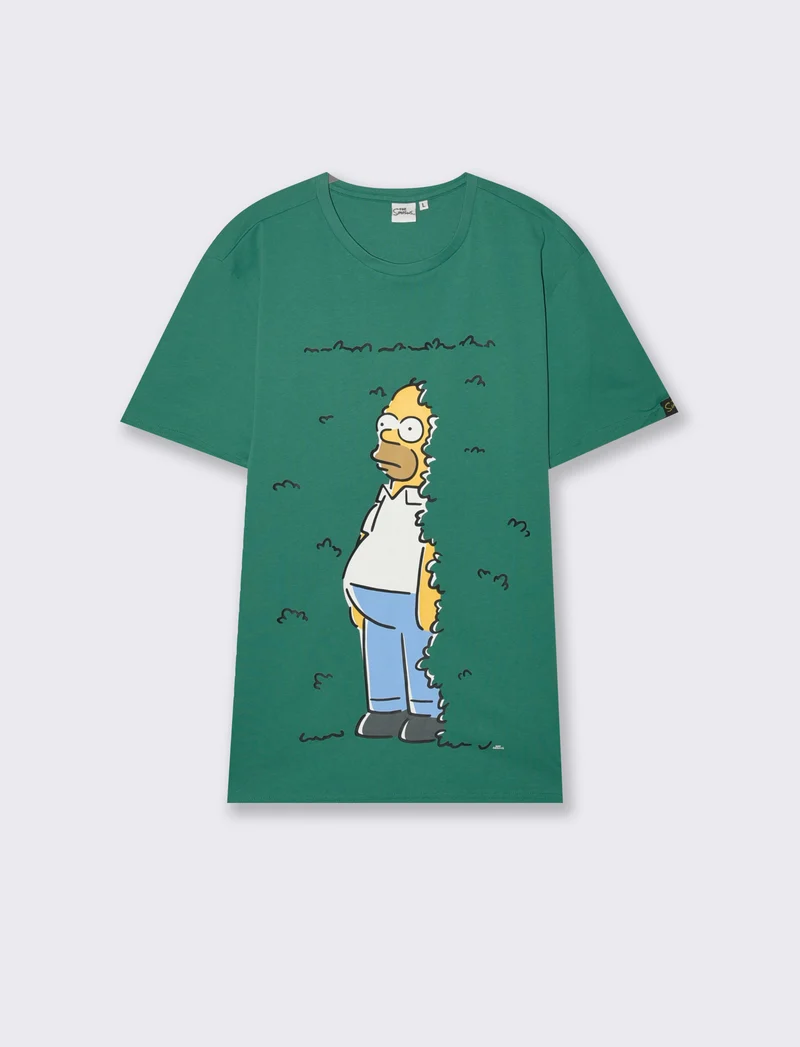 T-SHIRT STAMPA SIMPSONS - Verde