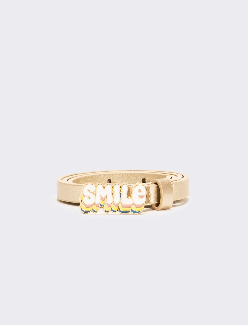 Cintura bambina fibbia smile h 1,2 cm - Oro