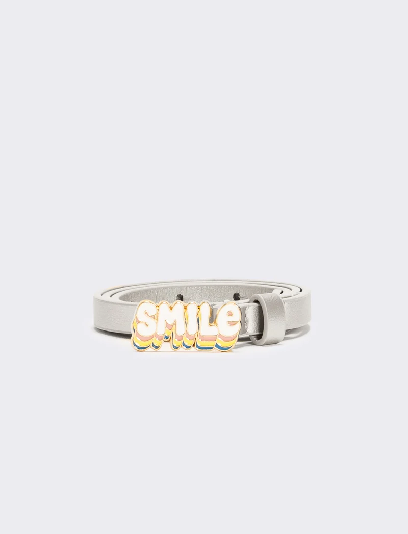 Cintura bambina fibbia smile h 1,2 cm - Argento