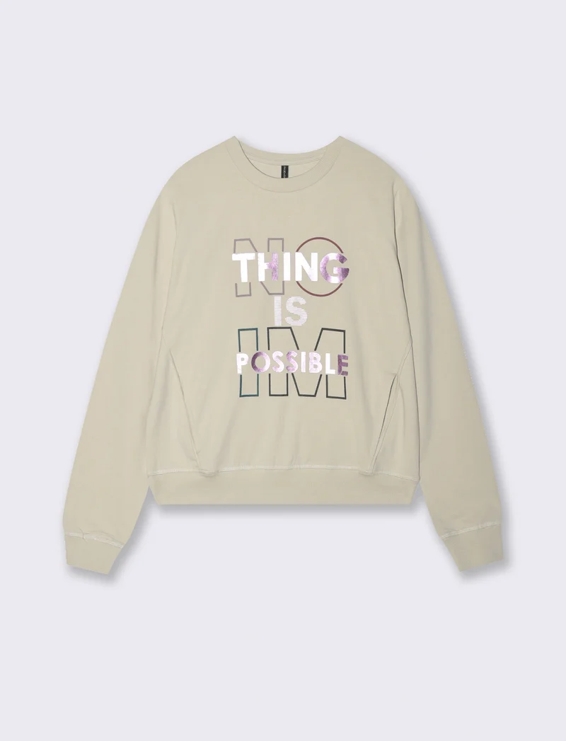 T-SHIRT MANICA LUNGA - Bianco gesso