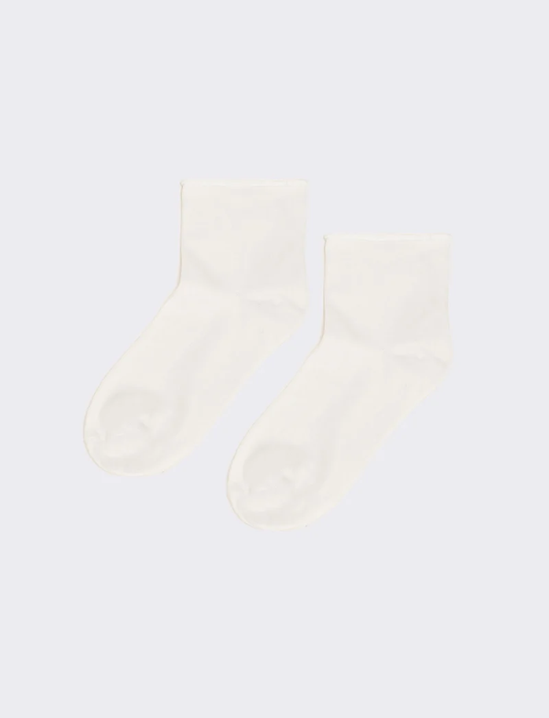 Calzini comfort donna 2 paia - Bianco