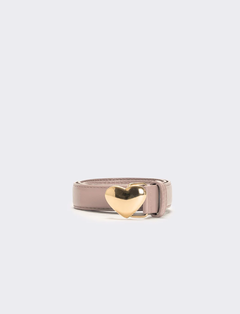 Cintura bambina fibbia cuore - Rosa