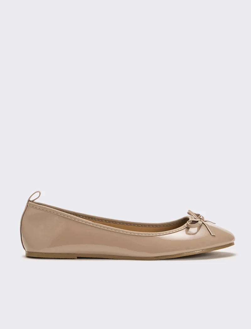 Ballerina in vernice da donna - Grigio fango