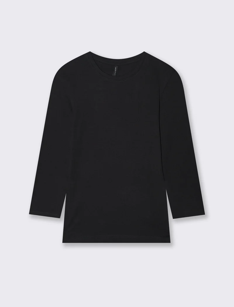 T-SHIRT A COSTE - Nero