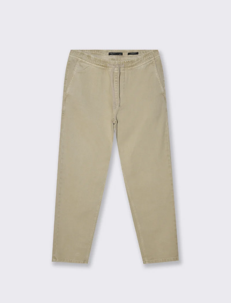 PANTALONI JOGGER EFFETTO DENIM - Beige