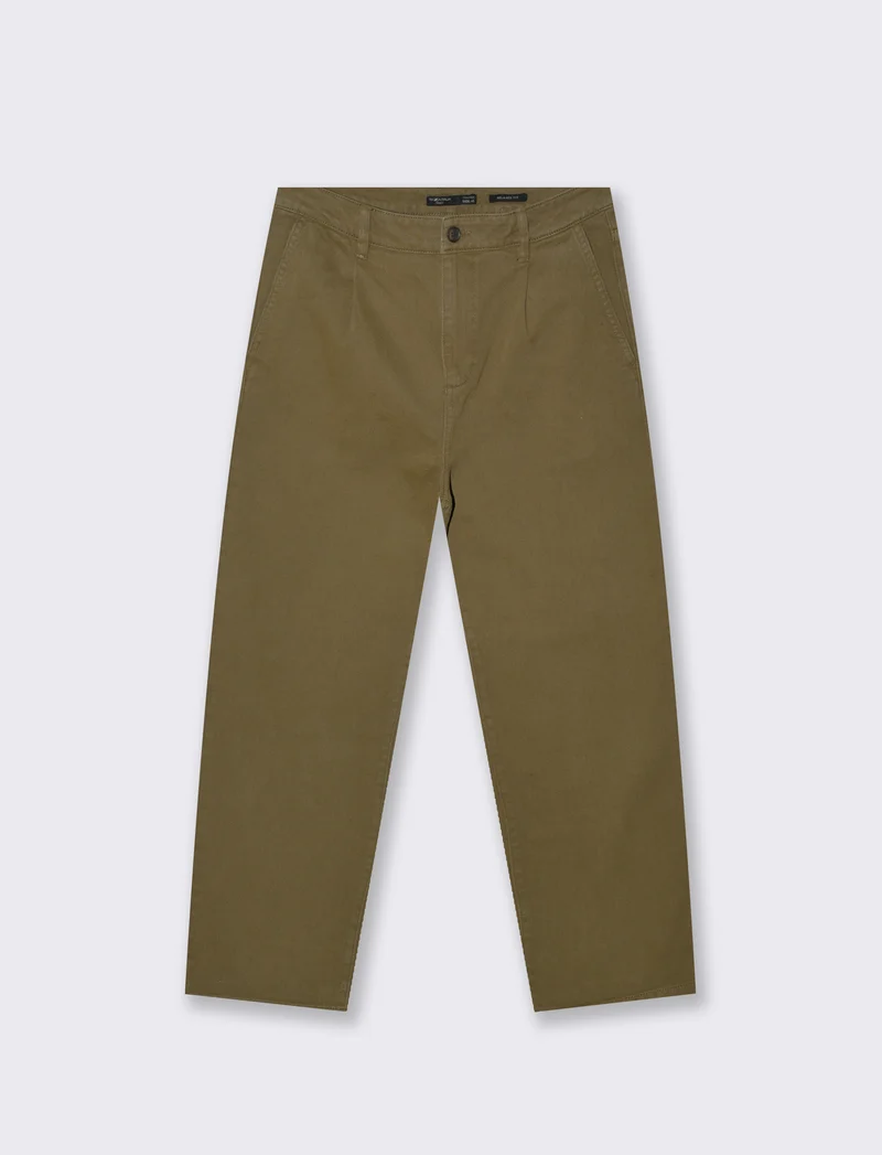 PANTALONI 5 TASCHE RELAXED FIT - Grigio fango