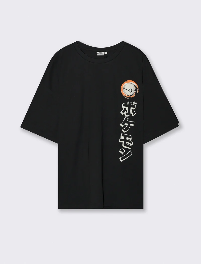 T-SHIRT STAMPA POKèMON - Nero