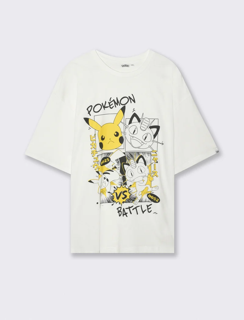 T-SHIRT STAMPA POKèMON - Bianco