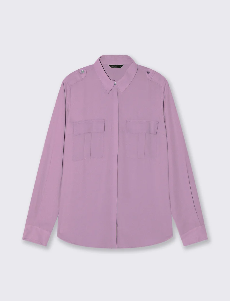 CAMICIA MANICA LUNGA - Viola malva