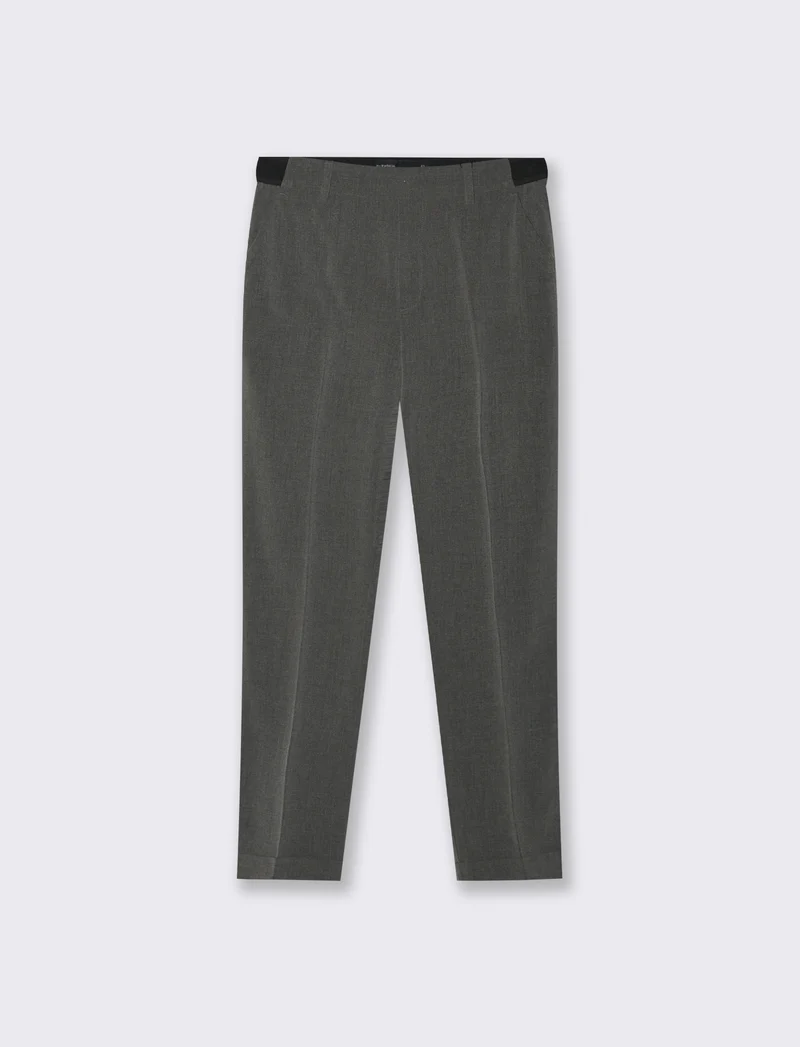 PANTALONE CON RISVOLTO - Grigio mel.